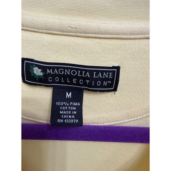 Magnolia Lane Masters 1/4 Zip Pullover Yellow Sweatshirt Women's M - Picture 9 of 9